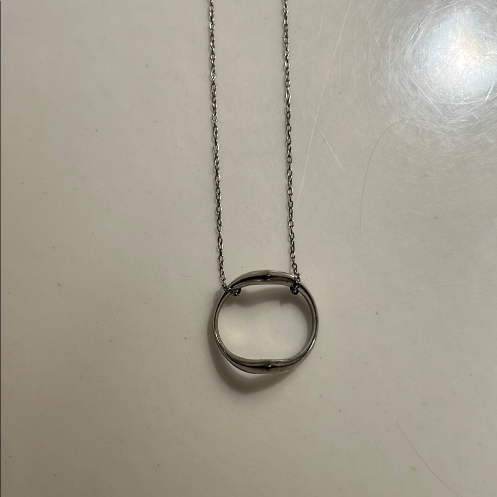 Shadow Heart Silver Necklace